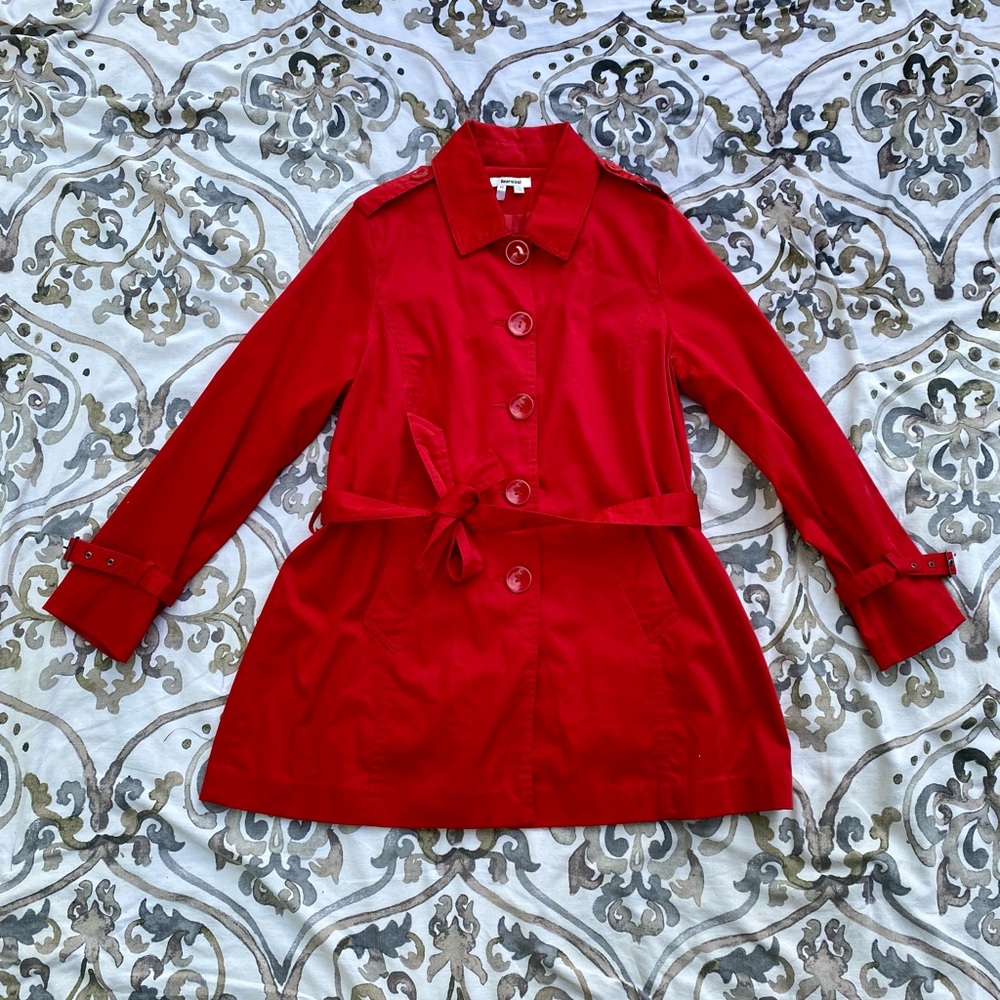 Appraisal Trench/Peacoat Coat | Medium Cherry Red